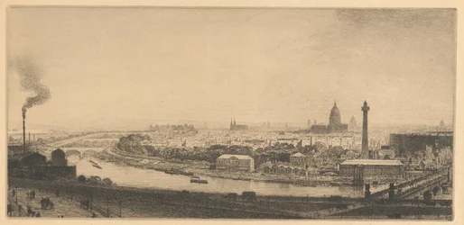Paris em 1867: vista do Trocadéro