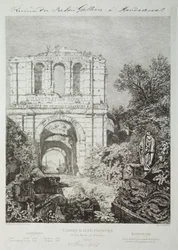 Ruínas do Palácio Gallien em Bordéus, 1866-1868.