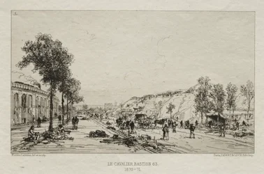 Memórias artísticas da sede de Paris: Bastião Le Cavalie 63, 1870-71.