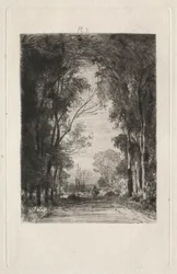 Viajante em uma estrada em uma floresta, 1866.