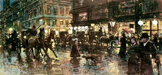 A Ringstrasse at Night, Viena