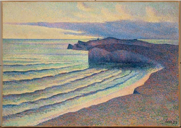 Bord de mer en Normandie - Costa do mar na Normandia (óleo sobre tela)