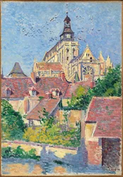 Catedral de Gisors, vista de Fosse aux Tanneurs, 1897