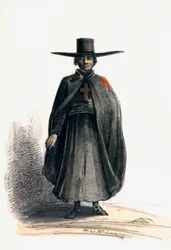 Missionário no Peru, c.1840 (aquarela)