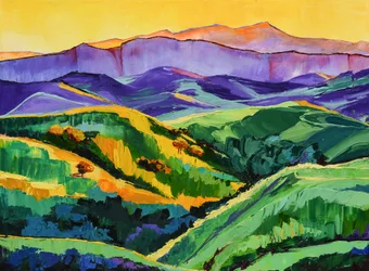 Paisagem montanhosa vibrante
