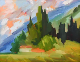 Paisagem rural vibrante