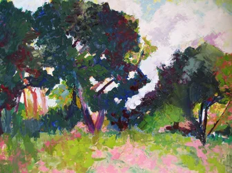 Paisagem de verão vibrante