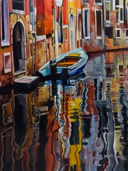 Barco da vibrante Veneza