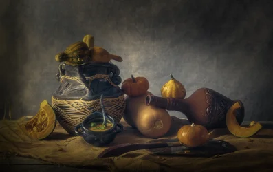 Colheita outonal melancólica