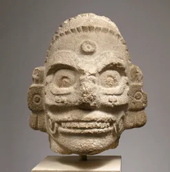 Cabeça de um Deus Chuva, c.1000 (calcário fossilífero)