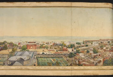 Seção de um panorama de Delhi