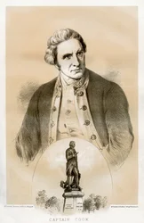 Capitão James Cook, oficial e explorador naval britânico do século XVIII, 1879
