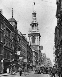 A torre da Igreja Bow, Londres, 1926-1927