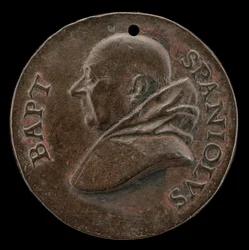 Battista Spagnoli de Mântua, 1447-1516, Poeta Carmelita [anverso], c. 1513.