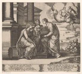 Psique é visitada por suas irmãs História de Amor e Psique (título da série)