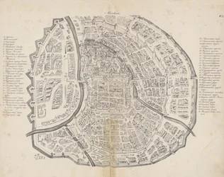 Mapa de Moscou. De: Augustin von Meyerberg e sua viagem à Rússia, 1661.