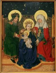 Maria com criança, Joachim e Anna