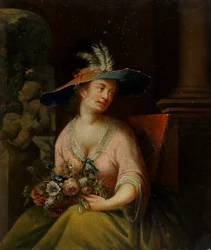 Senhora com flores