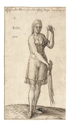 Uma mulher nigeriana segurando juncos, 1583