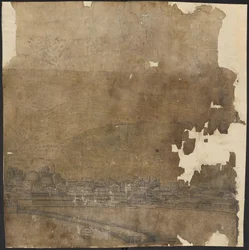 Inglês:  Prospecto de Constantinopla, Folha 21, Melchior Lorck, 1559