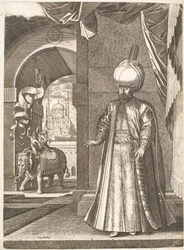 Retrato do Sultão Suleiman, o Magnífico (em pé)