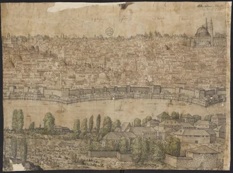 Prospecto de Constantinopla, Folha 14, Melchior Lorck, 1559