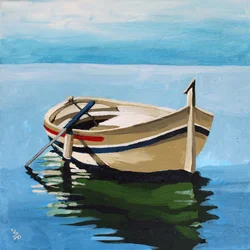 Boat Afloat (Barco à tona), 2024 (acrílico sobre tela)