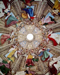 Representações de Profetas e Anjos Fresco de Melozzo da Forli (Melozzo degli Ambrosi) (1438-1494) Cúpula da Sacristia de São Marcos (Marco), Santuário de Santa Casa, Loreto