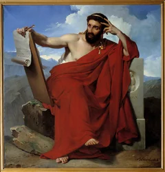 Retrato de Sólon, legislador e poeta de Atenas (c. 640-c. 588 a.C.). Pintura de Merry-Joseph Blondel (1781-1853), 1828, Amiens, Musée de Picardie - Retrato do poeta e legislador Sólon de Atenas (c. 640-c. 588 a.C.). Pintura de Merry-Joseph Blondel