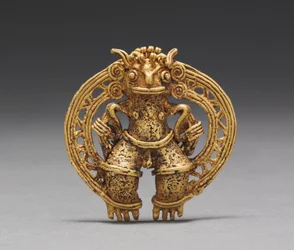 Figura pendente, c. 1000-1550 (ouro fundido)