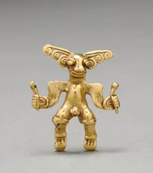 Pingente de estatueta, c. 1000-1550 (ouro fundido)
