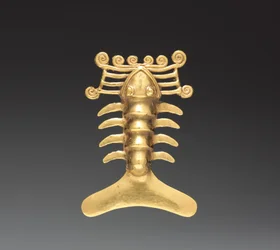 Pingente de lagosta, c. 1000-1500 (ouro fundido)