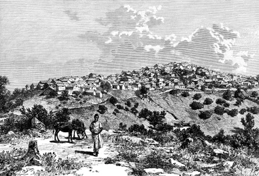 Uma vila de Kabyle, norte da África, 1895.