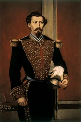 Retrato de Miguel MIRAMON (1831-1867), general e político mexicano (óleo sobre tela)