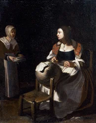 O fabricante de almofadas (óleo sobre tela)
