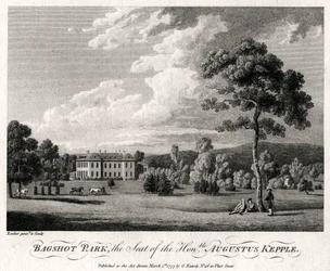 Bagshot Park, sede do honorável Augustus Kepple, 1777