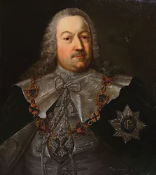 Retrato de Hermann Carl von Keyserlingk 1696-1764, meados do século XVIII