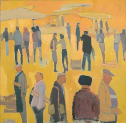 Dia de mercado, 2017 (óleo sobre linho)