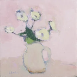 Anémonas brancas, 2016 (óleo sobre linho)