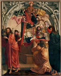 Morte de Santa Maria, os apóstolos em redor