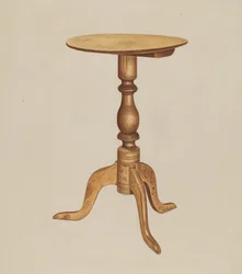 Mesa ocasional, c. 1938.