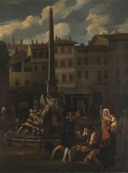 Cena do mercado em Roma