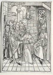 O Tesoureiro: Cristo diante de Caifás (verso)