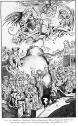 O Reino do Anticristo, do Liber Chronicarum, publicado em 1493, ilustração de Ciência e Literatura na Idade Média e Renascimento, escrito e gravado por Paul Lacroix, 1878 (gravado
