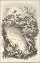 Frontispício para o túmulo de Charles Sackville, conde de Dorset Frontispício para ..., ca. 1736