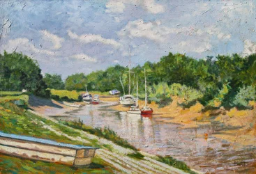 Le Port de Saint Christoly Medoc, 2003 (óleo sobre tábua)