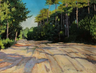chemin de gironde (pintura a óleo)