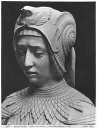 Nantes, Catedral de São Pedro e São Paulo, Tumba de Francisco II, Duque da Bretanha e Marguerite de Foix, chefe da Fortitude, 1502-07 (gesso de mármore) (detalhe)