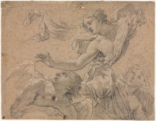 Studies of Angels reto, 1655-1660.