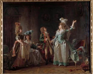 The Depart of the Dragon Painting de Michel Garnier (1753-1819). 1780 Dim. 0,54 x 0,65 m. Paris, Musee Carnavalet